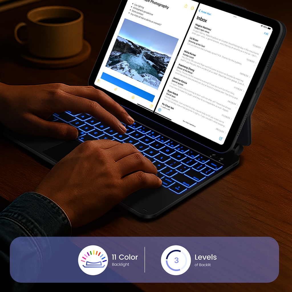 Edge Magnetic Floating Magic Keyboard for iPad Air 11-inch / Pro 11-inch (4th Gen & Earlier) & Air 10.9-inch