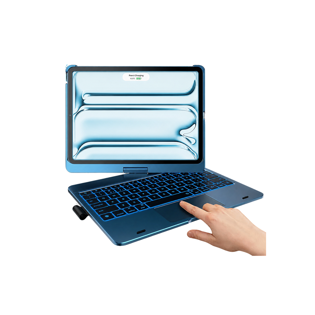 Flexbook Touch 360° Rotating Keyboard with Trackpad for iPad Air 13 (M4/M3/M2) & iPad Pro 13 (M5/M4) / Pro 12.9 (6th/5th/4th/3rd Gen)