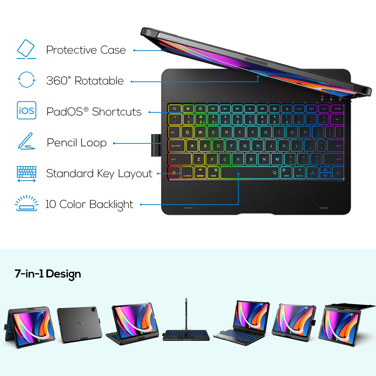 Typecase+Flexbook+Touch+iPad+Pro+11%22+2018+Keyboard+Case+With+