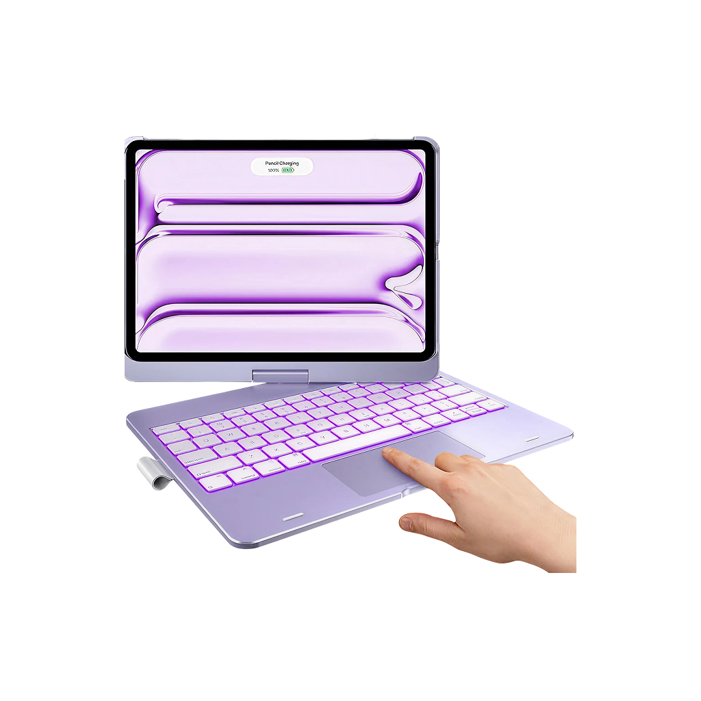 Flexbook Touch 360° Rotating Keyboard with Trackpad for iPad Air 13 (M4/M3/M2) & iPad Pro 13 (M5/M4) / Pro 12.9 (6th/5th/4th/3rd Gen)