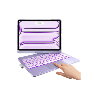 Flexbook Touch 360° Rotating Keyboard with Trackpad for iPad Air 13 (M4/M3/M2) & iPad Pro 13 (M5/M4) / Pro 12.9 (6th/5th/4th/3rd Gen)