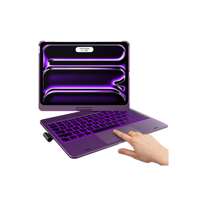 Flexbook Touch 360° Rotating Keyboard with Trackpad for iPad Air 13 (M4/M3/M2) & iPad Pro 13 (M5/M4) / Pro 12.9 (6th/5th/4th/3rd Gen)