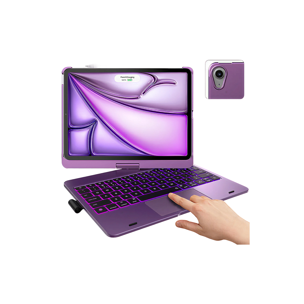Flexbook Touch 360° Rotating Keyboard with Trackpad for 11" iPad Air M4/M3/M2