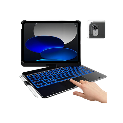 Funda Typecase Touch para iPad de 10.ª generación con teclado (10,9", 2022), trackpad multitáctil, retroiluminación de 10 colores, rotación de 360°, fina y ligera para Apple iPad de 10.ª generación (10,9") 