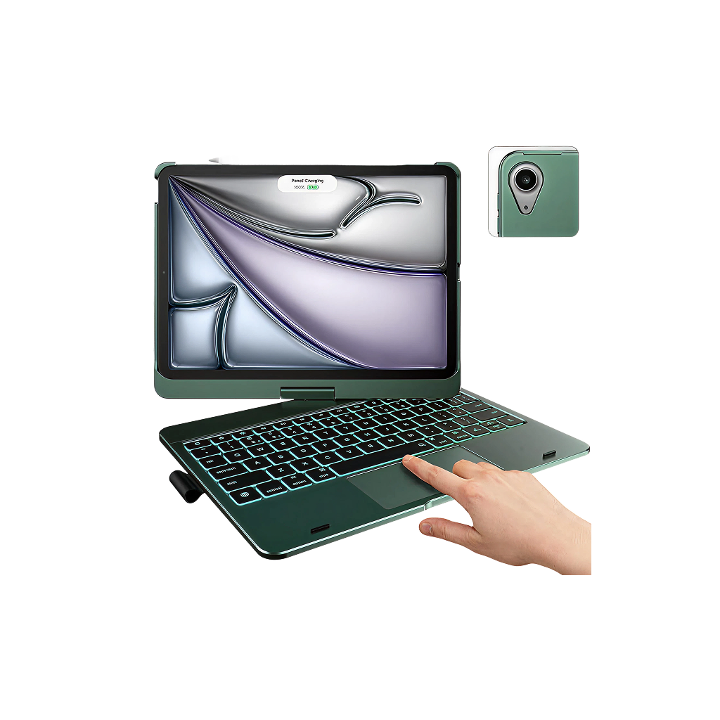 Flexbook Touch 360° Rotating Keyboard with Trackpad for 11" iPad Air M4/M3/M2