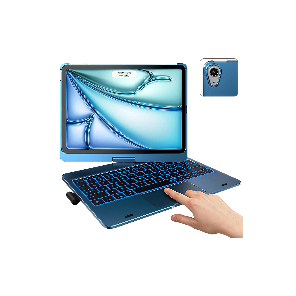 Flexbook Touch 360° Rotating Keyboard with Trackpad for 11" iPad Air M4/M3/M2