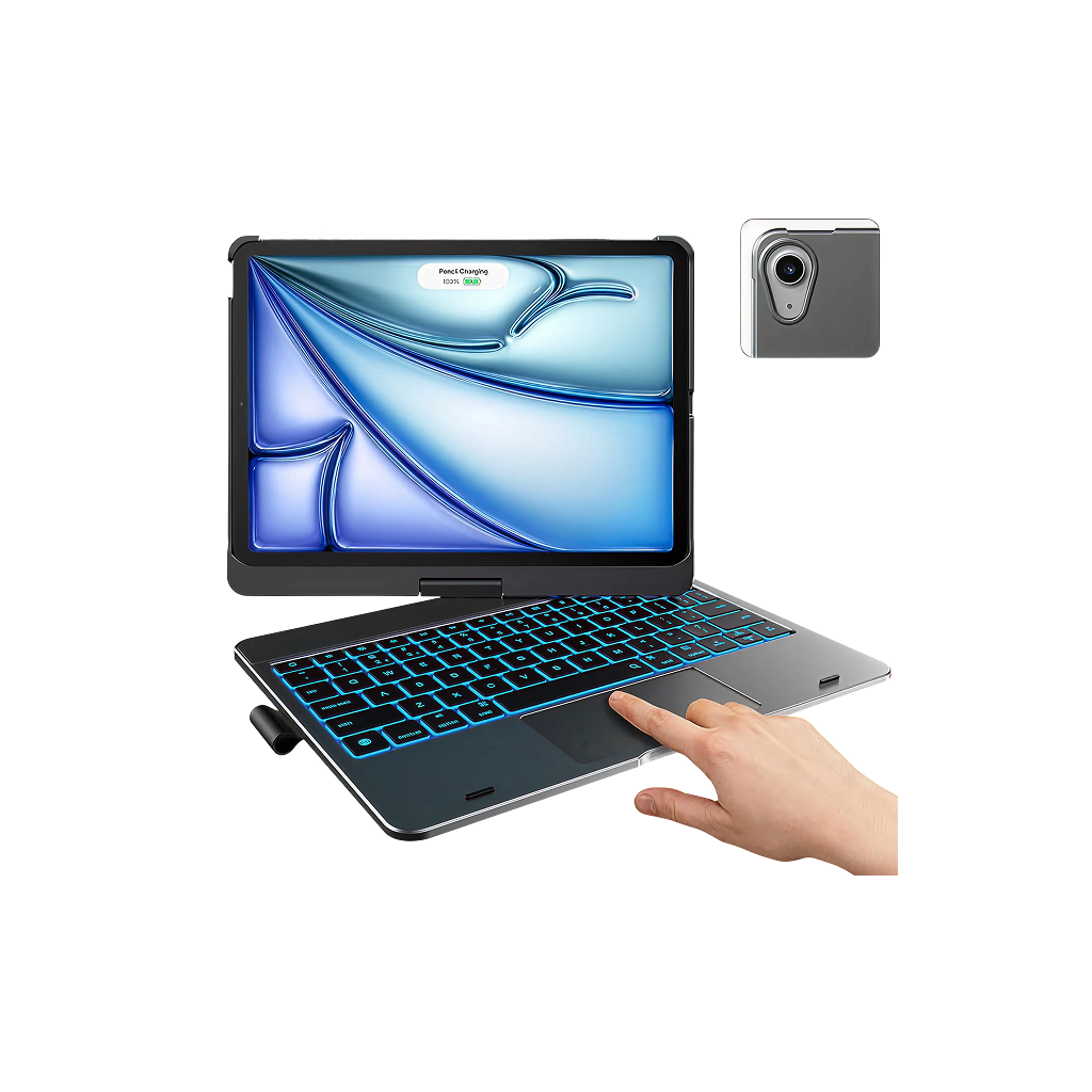 Flexbook Touch 360° Rotating Keyboard with Trackpad for 11" iPad Air M4/M3/M2