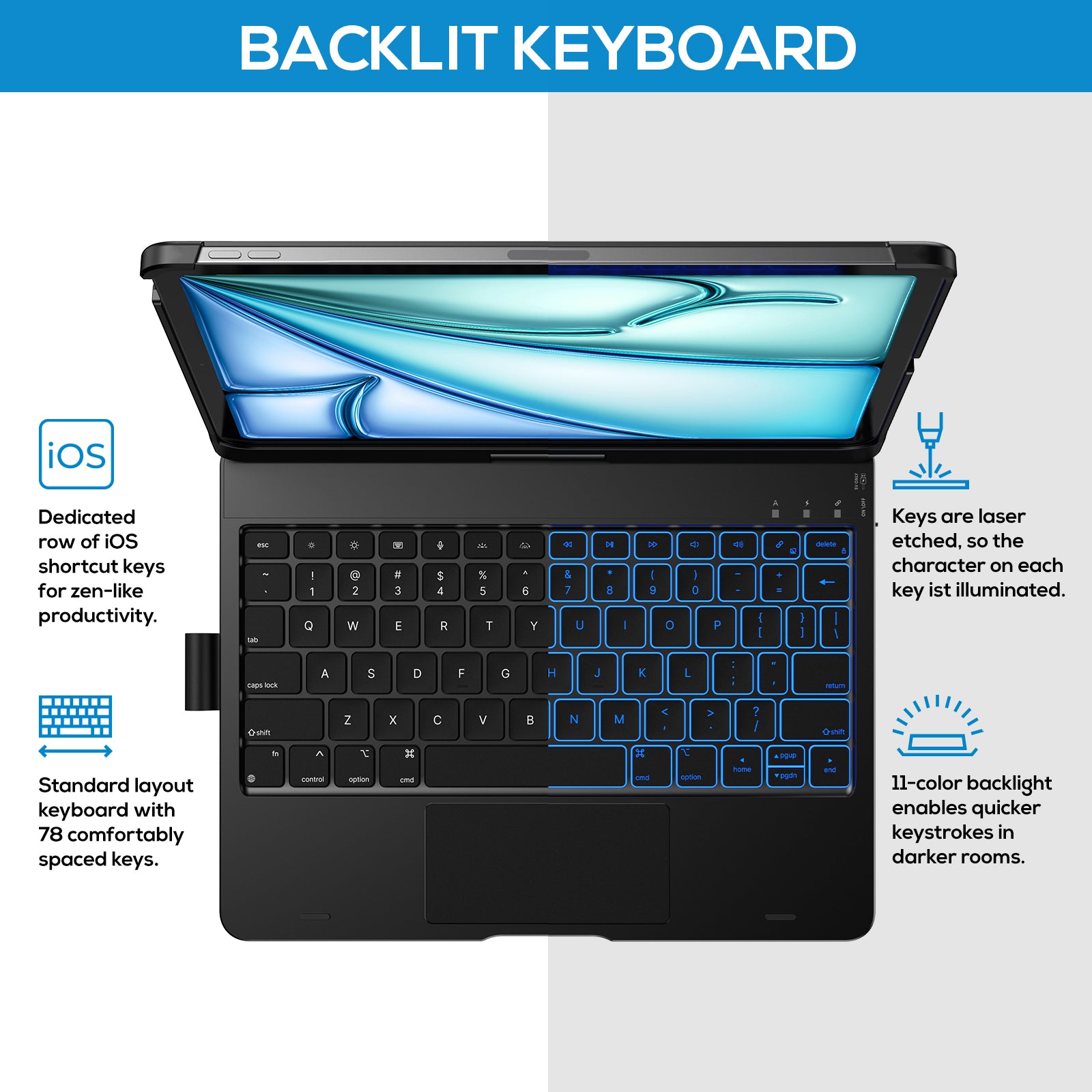 Typecase Touch Keyboard Case with Trackpad for iPad Air 11