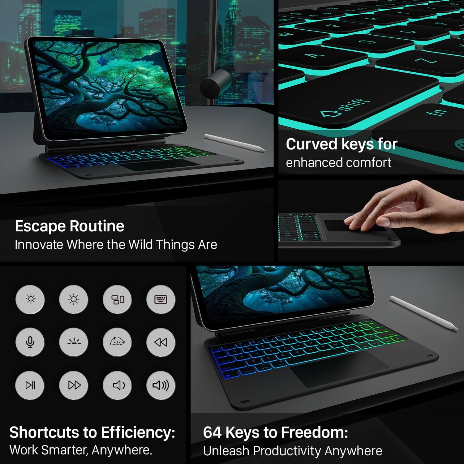 Edge 206-100_ipad a16 keyboard and ipad 10th gen case with keyboard