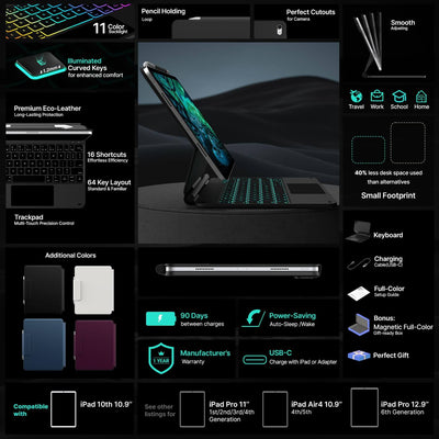 Edge 206-100_ipad a16 keyboard and ipad 10th gen case with keyboard