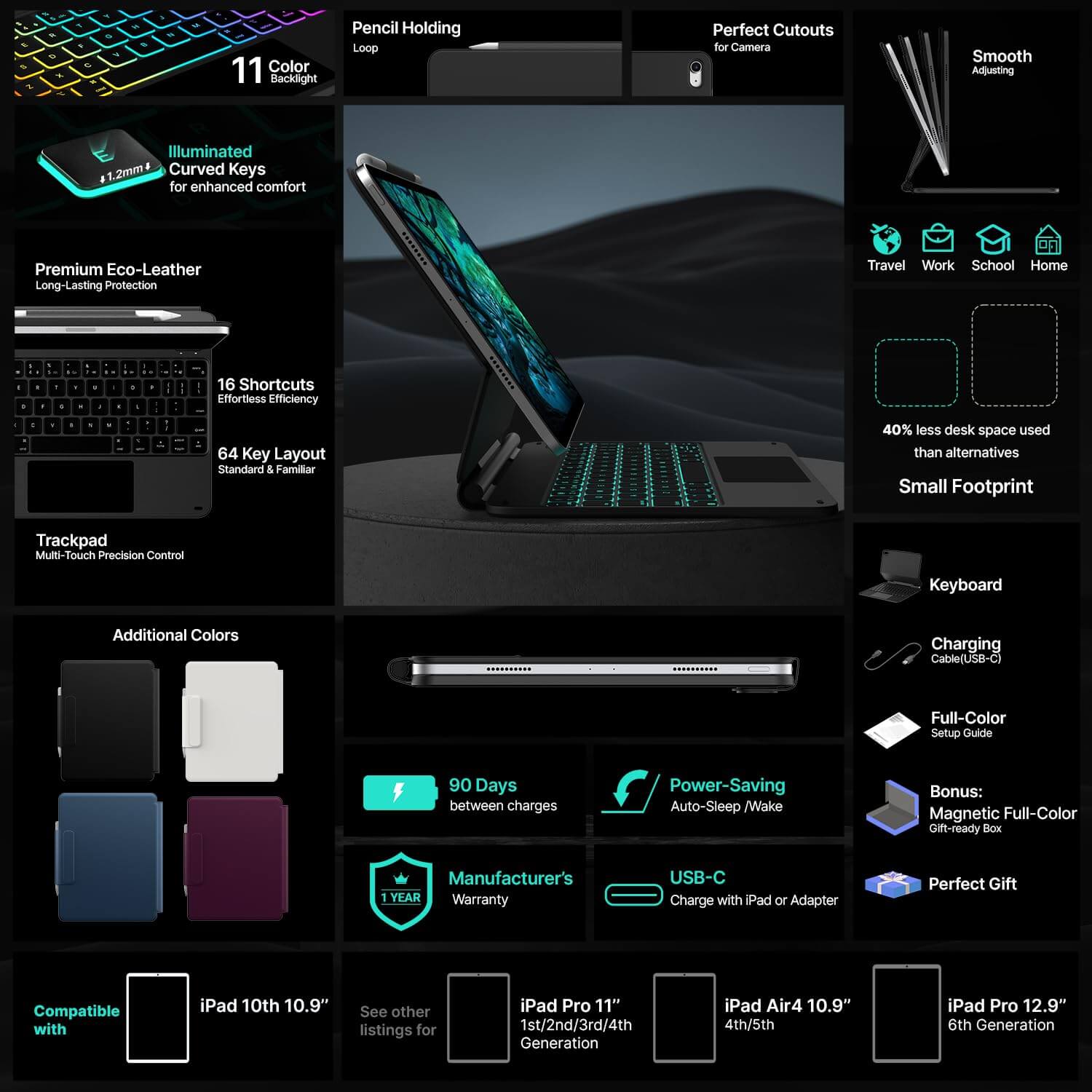 Edge 206-100_ipad a16 keyboard and ipad 10th gen case with keyboard