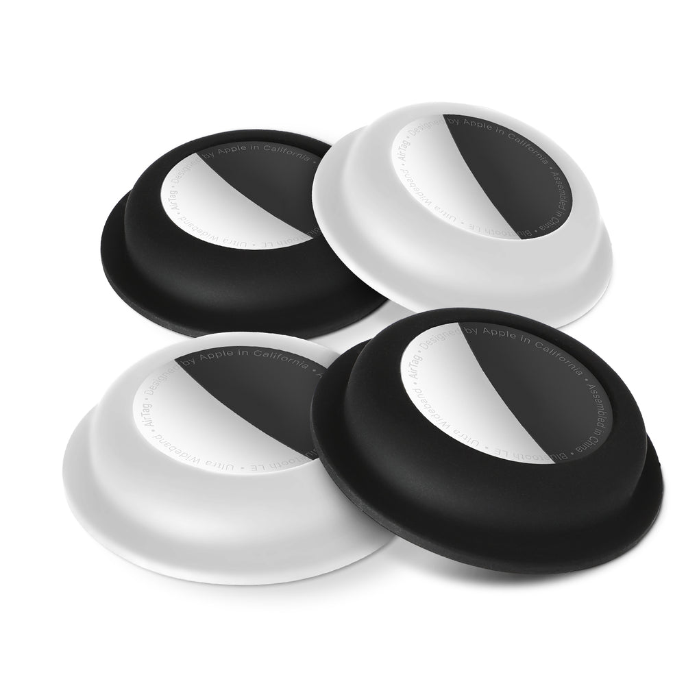 4-Pack Black New Premium Silicone Apple AirTag Cases - Black