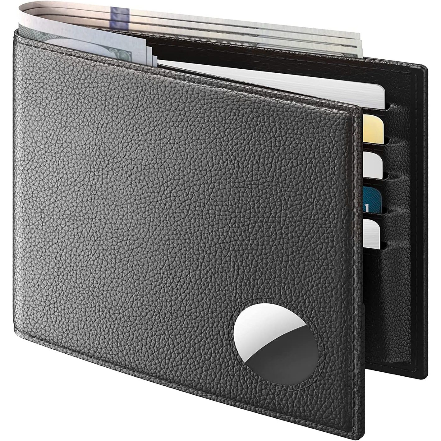  Mens AirTag Wallet with Double Card Case, Smartest